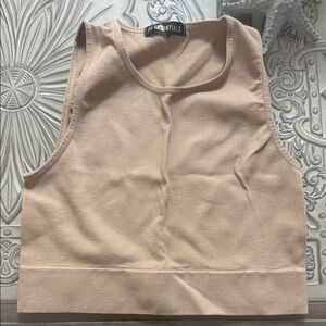 Essentials Ribbed Tank Top — Beige Size Small - Size Tag was Removed.